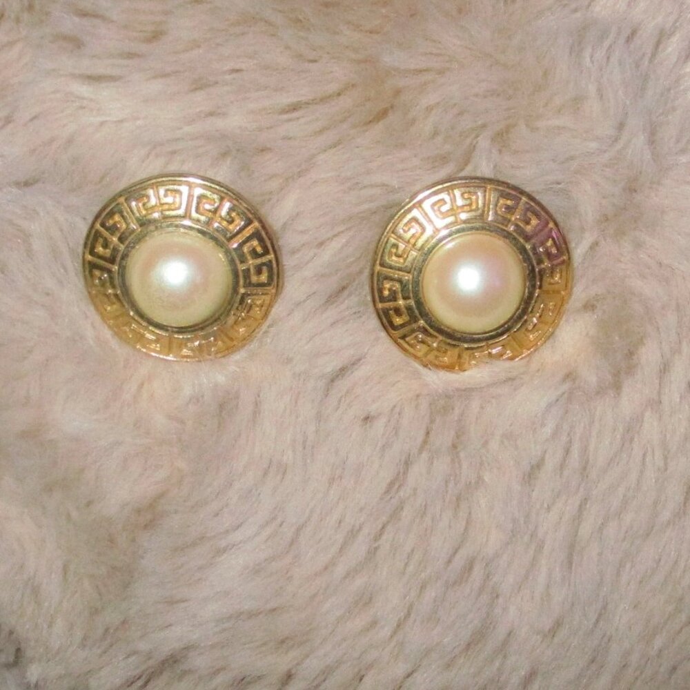 Givenchy Vintage 1980's Pierced Earrings (signed)